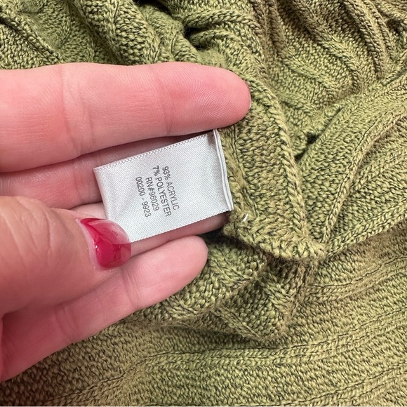 Christopher & Banks soft Ribbed Open Front Cardigan sweater sz L asymmetric - Picture 7 of 8